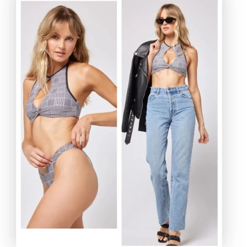 L*Space Jessy Halter Cut Out Bikini Top Sz Medium $110